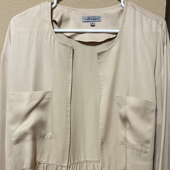 Cream Button-Front Jacket - Picture 3 of 7